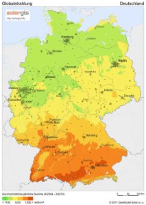 Solarertrag in Deutschland